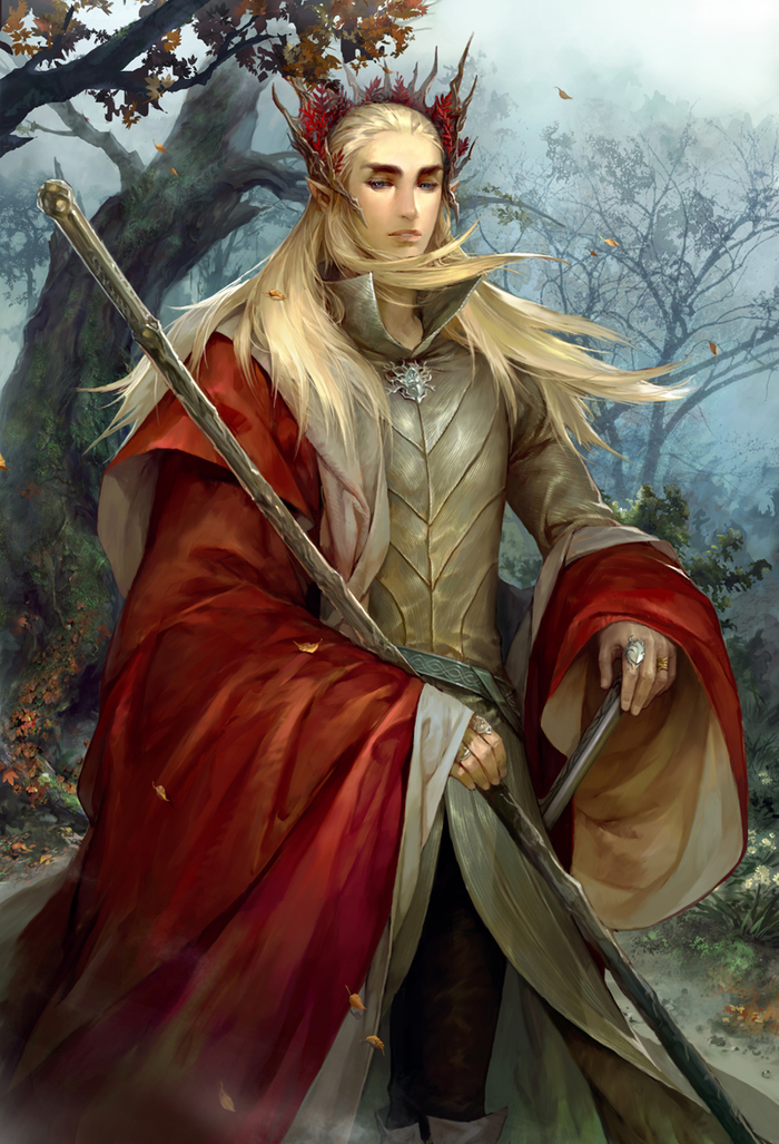 Thranduil - Art, Drawing, The hobbit, Thranduil, Elves, , Fantasy