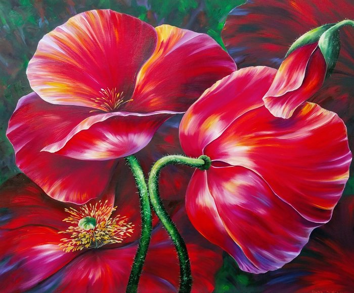 Poppies. My picture - My, Creation, Oil painting, Artist, Painting