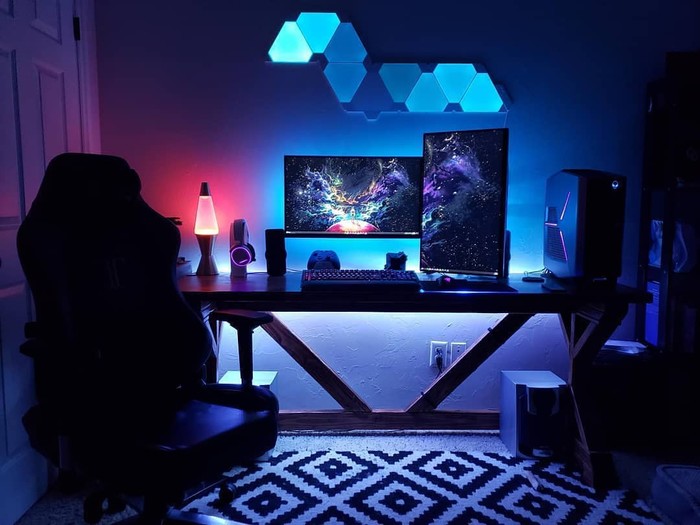 Gaming Setup - Подсветка, Геймеры, Игровой ПК, Рабочий стол, Компьютерные игры