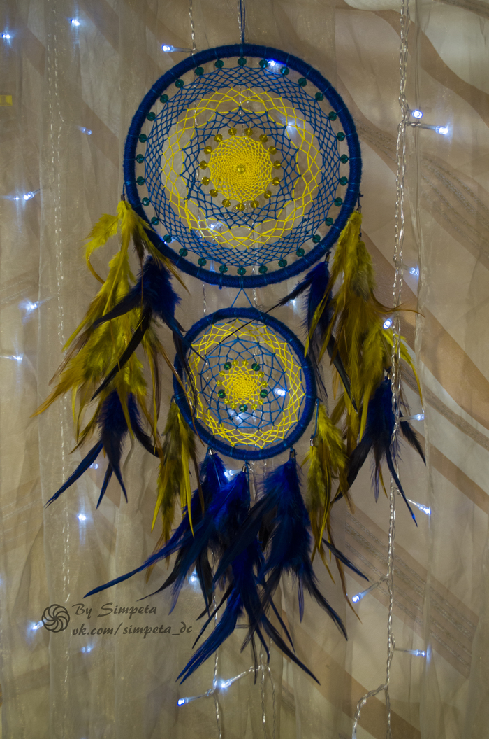 Dream catcher Euphonia - My, Bysimpeta, Handmade, , Dreamcatcher, Needlework, Needlework without process, With your own hands, Longpost