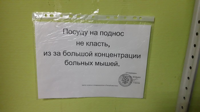 Пришли к нам на работу из центра эпидемиологии и написали - Мышь, Объявление, Больные