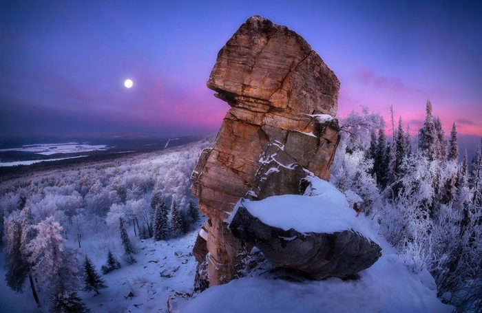Beloretsk. Mount Raspberry - Ural, Bashkortostan, Beloretsk, The mountains, Winter, The photo, Nature