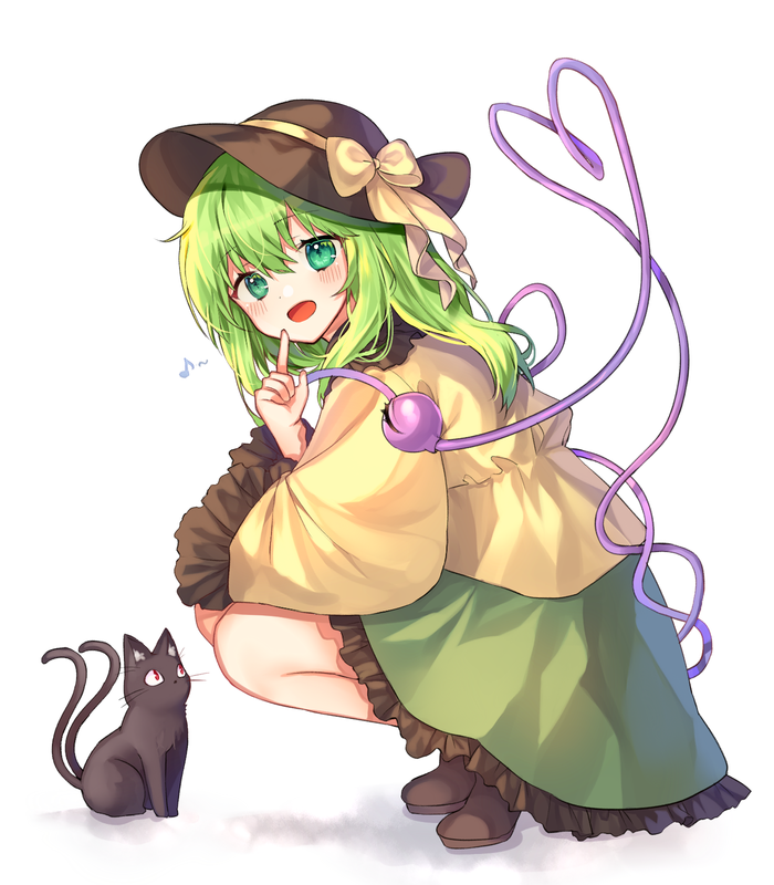 Komeiji Koishi Touhou, Anime Art, , Komeiji Koishi, Kaenbyou Rin, Cheunes