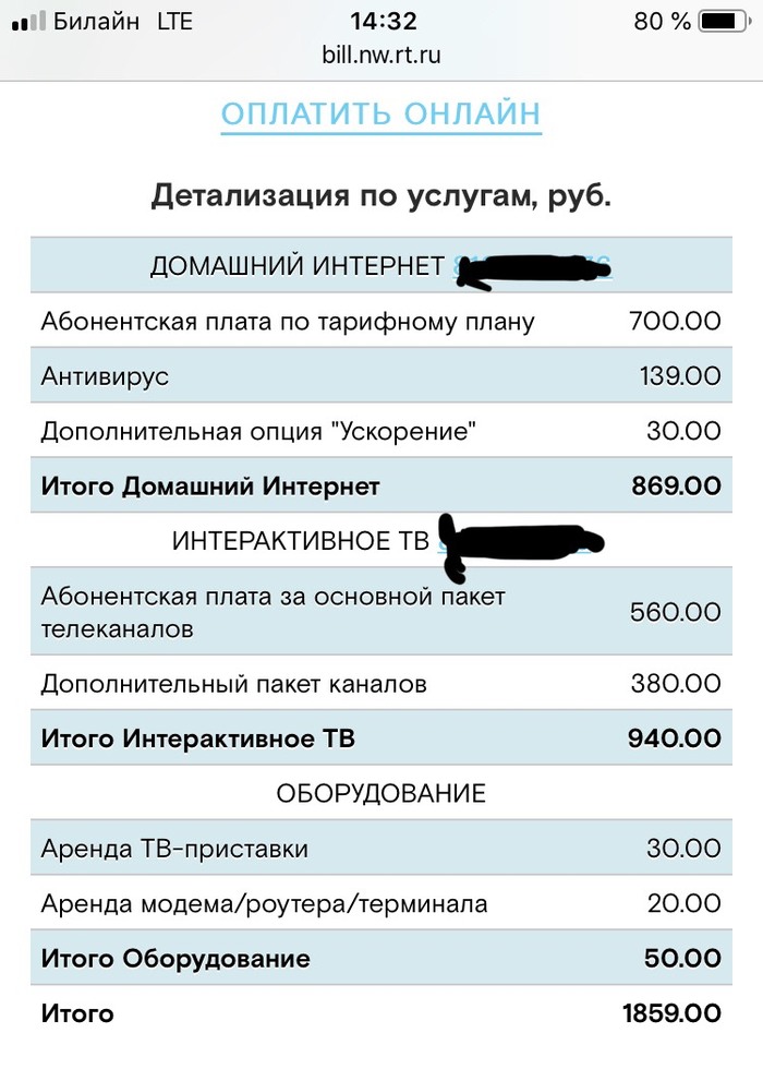 Imposition of paid services - My, Internet Service Providers, Rostelecom, Saint Petersburg, Digital television, Impudence, Longpost