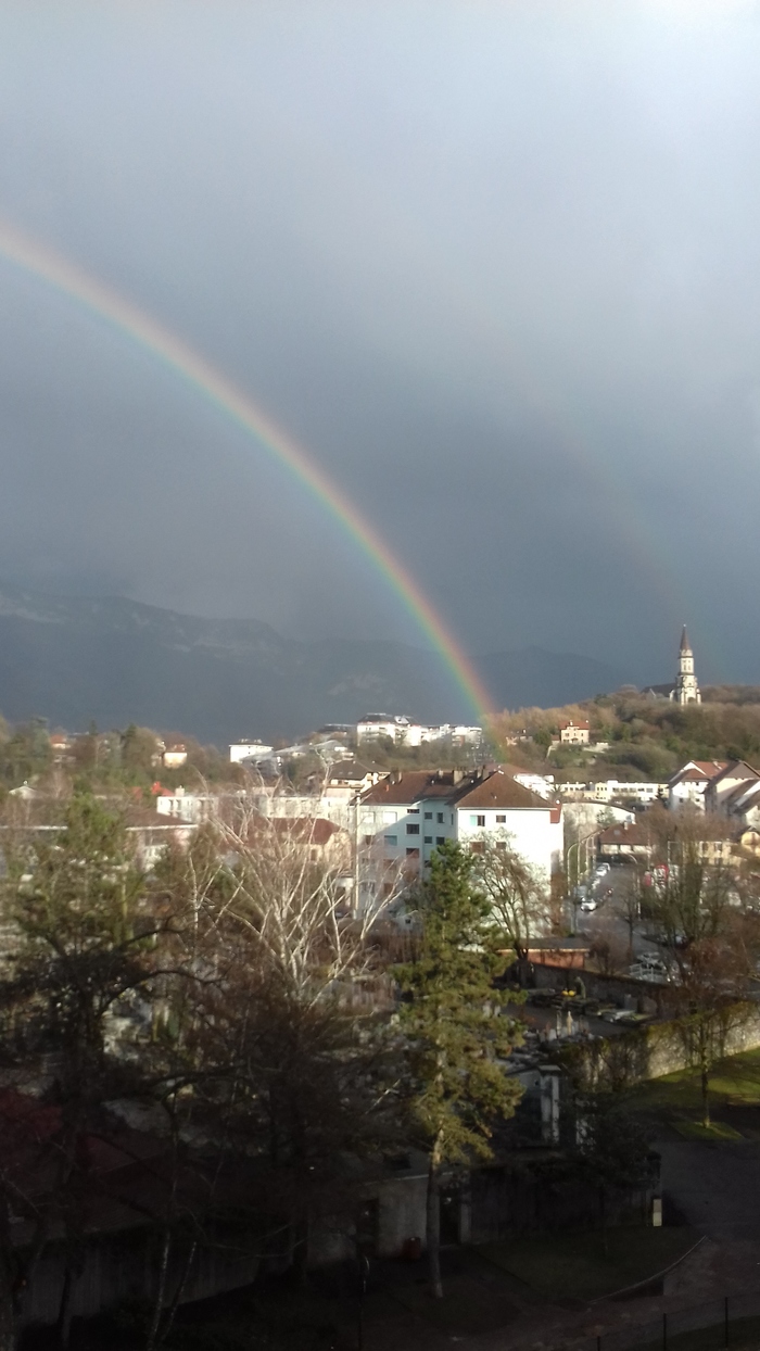 Rainbow - Double Rainbow, Spring, , Alps