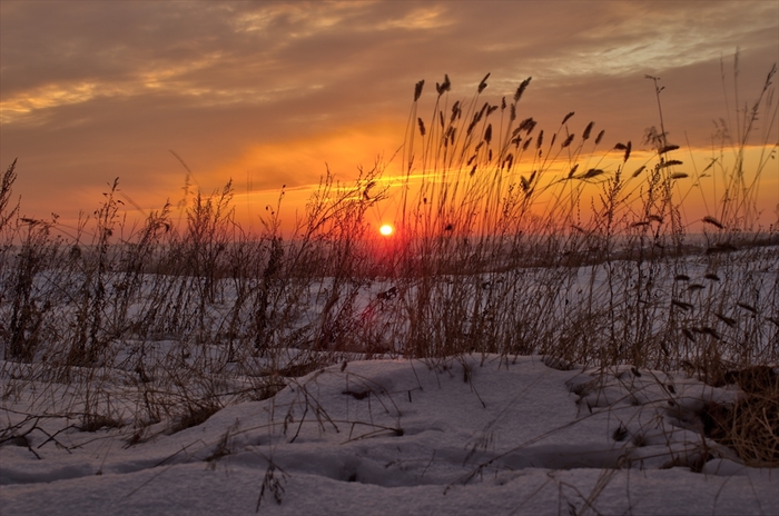 Winter sketches. - My, Sunset, Winter, HDR, Nature