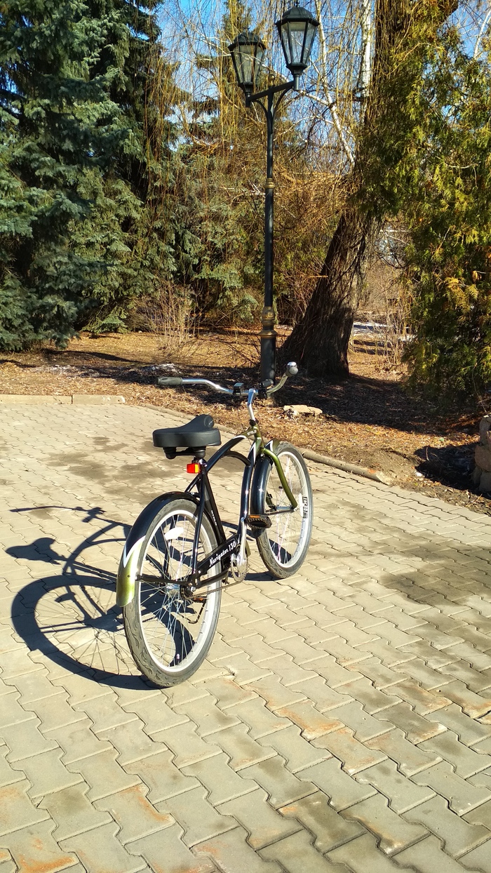 Opening the bike season is more pleasant in such weather - My, Lipetsk, , A bike, Spring, Cruiser, Longpost