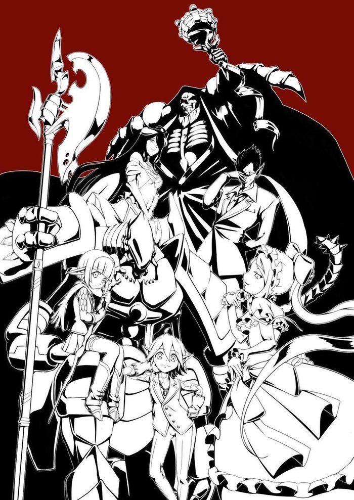 Guardians of Nazarek, led by the lord Ainz Ooal Gon. - Anime, Overlord, Albedo, Mare Bello Fiore, Aura Bella Fiora, Shalltear bloodfallen, Cocytus, Demiurge