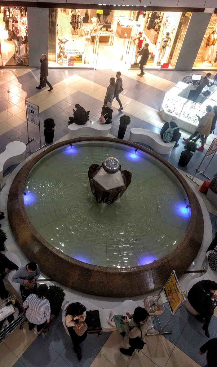Just a fountain - My, Water, Fountain, , Shopping center