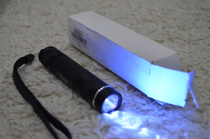 Ultraviolet flashlight. - AliExpress, , , Ultraviolet, Flashlight, GIF, Longpost, Yandex Zen
