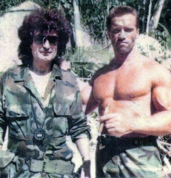 Photos from the filming and interesting facts for the film Predator 1987. - Predator, Arnold Schwarzenegger, Jean-Claude Van Damme, Celebrities, Photos from filming, 80-е, VHS, Longpost, Predator (film)