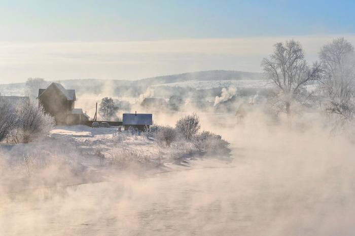 P. Keys. Suksunsky district. Perm region - Perm Territory, Village, Winter, The photo, Landscape, 