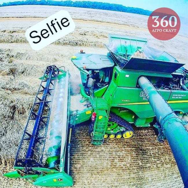 Harvesters can take selfies too!) - Agroscout360, Сельское хозяйство, Combine harvester, Selfie