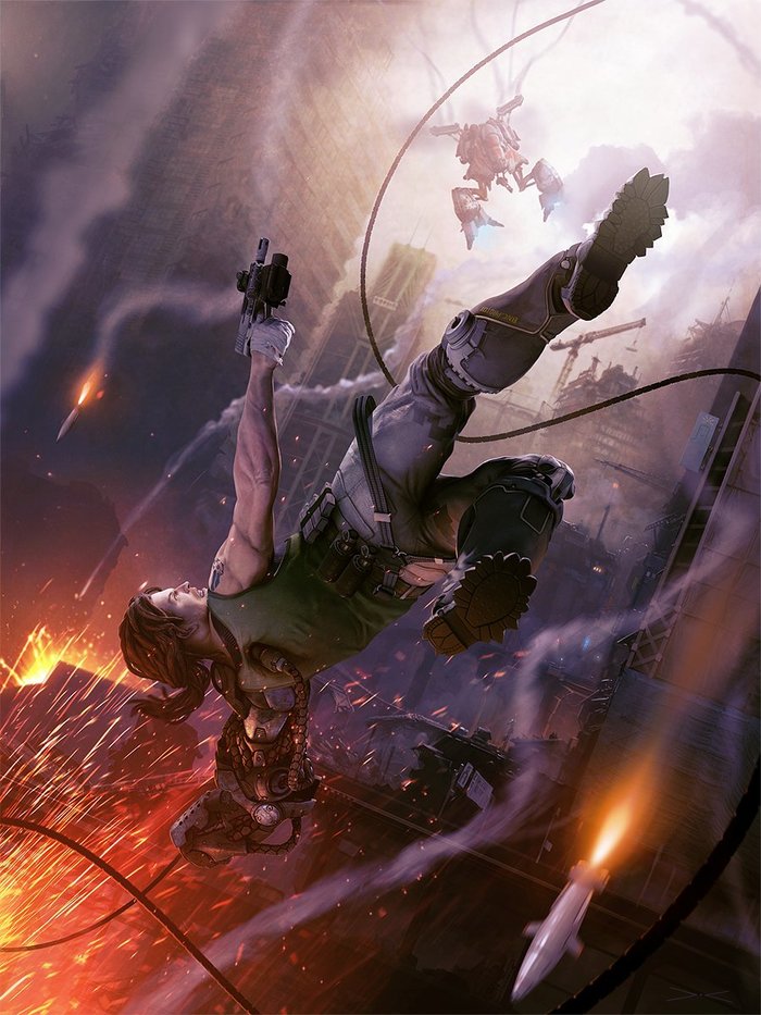 Bionic commando concept art , Bionic Commando, Capcom, -, 