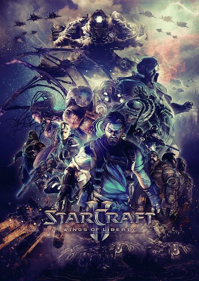 Wings of Freedom - Starcraft, Starcraft 2, Blizzard, Computer games, Poster, Art