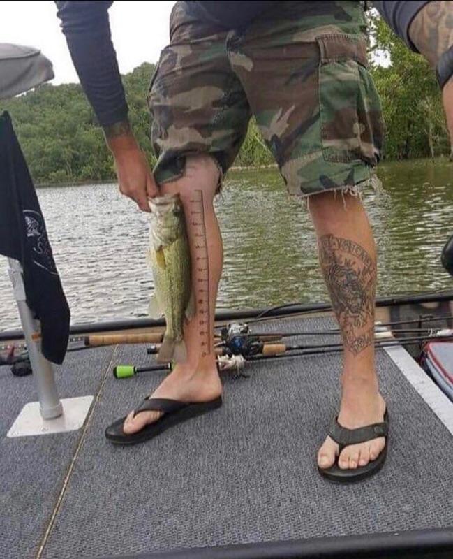 Convenience - Legs, Tattoo, Ruler, Convenience, Fishing, A fish