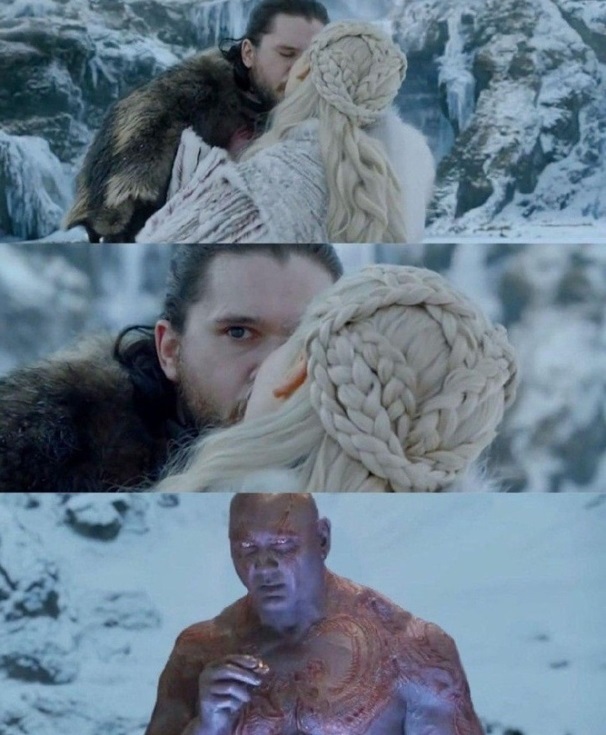 Absolutely invisible - Game of Thrones, Guardians of the Galaxy, Drax the Destroyer, Jon Snow, Daenerys Targaryen, Spoiler