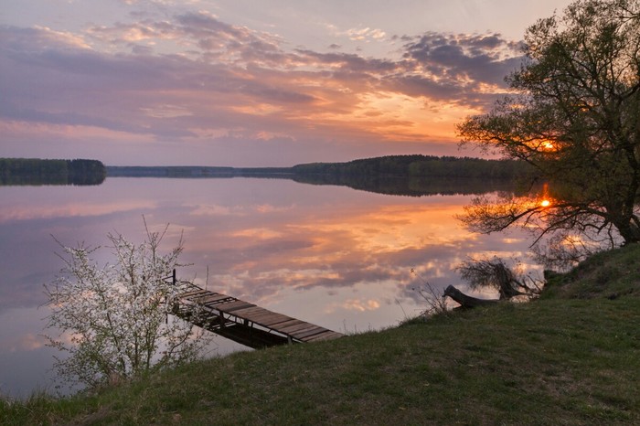 Закат на водохранилище - Пейзаж, Фотография, Моё, Красота природы