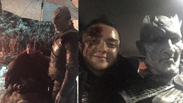What's left behind the scenes - Game of Thrones, King of the night, Bran Stark, Arya stark, Spoiler, Photos from filming, Game of Thrones season 8
