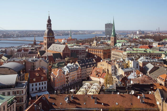 Panorama of Riga - My, Riga, Latvia, Панорама, Spring, Old city, Amateur photography, Longpost