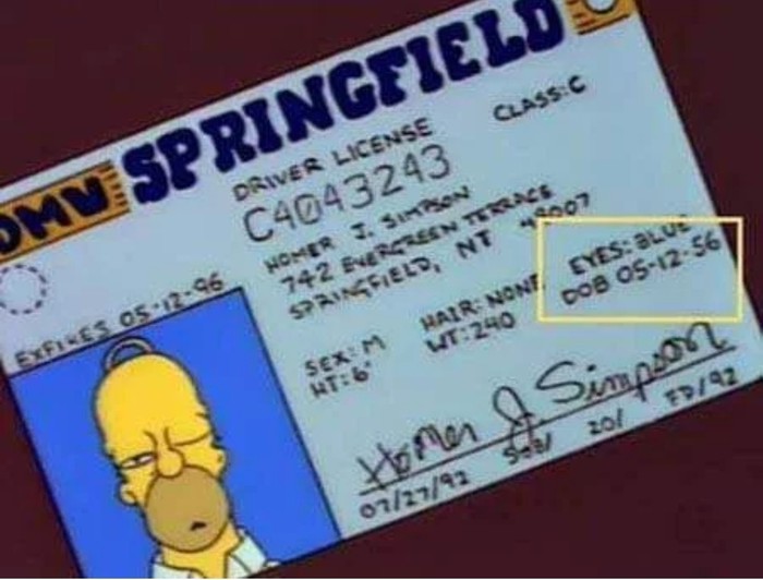 Happy birthday Homer Simpson - The Simpsons, Homer, Longpost, Homer Simpson, Driver's license, Date of birth, Birthday, , Stars, Buryats, , Comments, Star