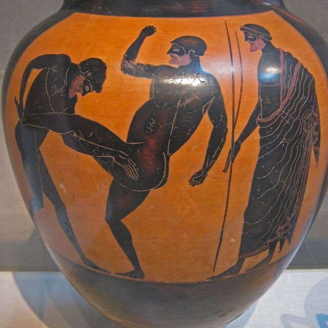 Olympic fighters on ancient Greek vases. - Story, Archeology, Sport, Ancient Greece, Longpost, Pankration