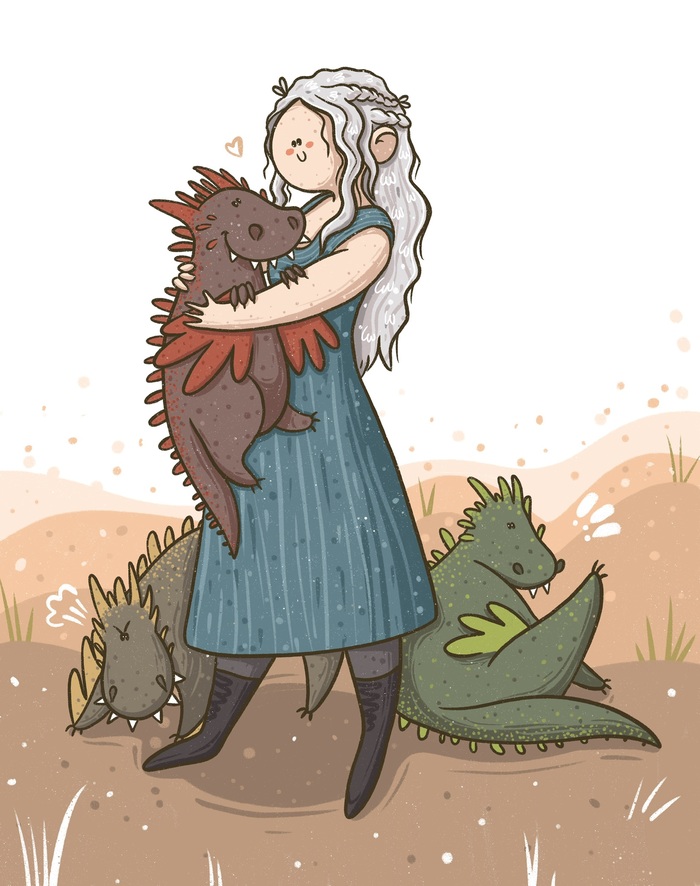 Mother of dragons - My, Game of Thrones, Mother of dragons, Daenerys Targaryen, Art