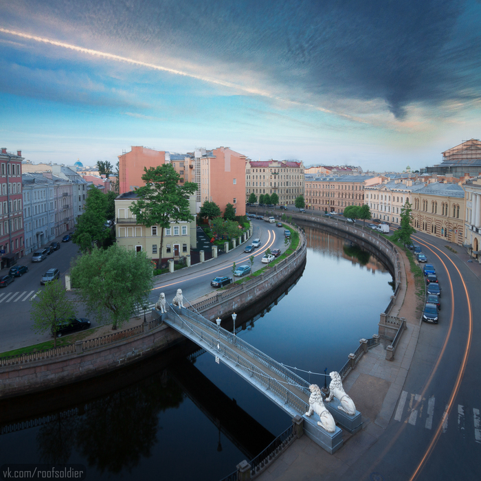 Lion Bridge, Griboyedov Canal - My, Saint Petersburg, Cityscapes, Alexey Golubev, Photographer, The photo, Postcard, Roof, Street photography