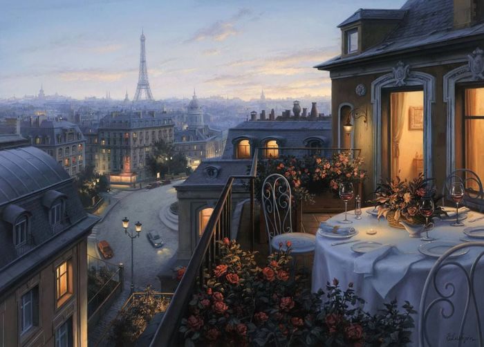 City Landscapes Evgeny Lushpin 2018 - Evgeny Lushpin, Town, Night, Landscape, Painting, Longpost