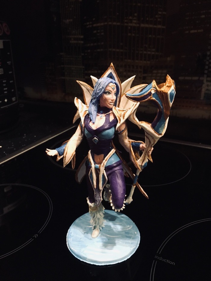 Dota 2 Crystal Maiden Crystal shoulder of Magnolia - My, Dota 2, Handmade, Miniature, Collectible figurines, Longpost