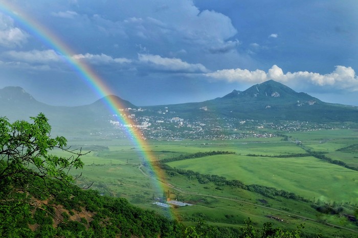 May rainbow - My, The photo, , , Rainbow, May, Fujifilm, The mountains, Caucasian Mineral Waters