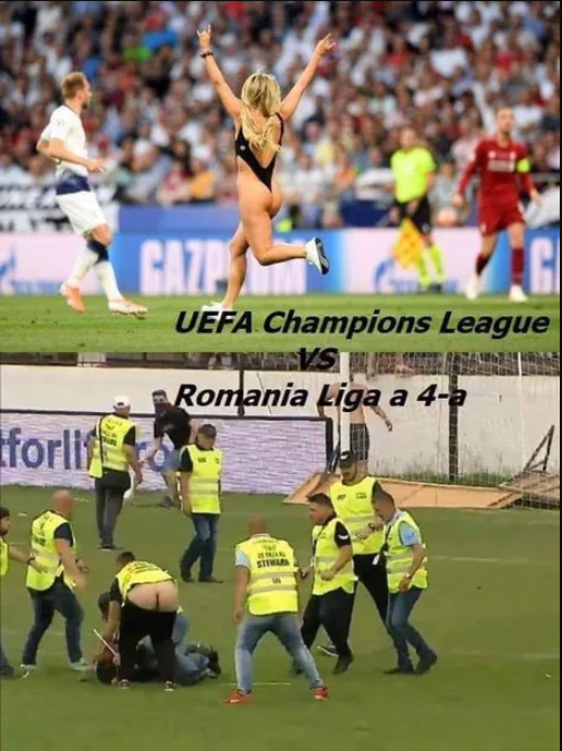 Good cosplay from Romania for the sensational run of the girl in the Champions League final - NSFW, Sport, Football, Champions League, Girls, Booty, 9GAG