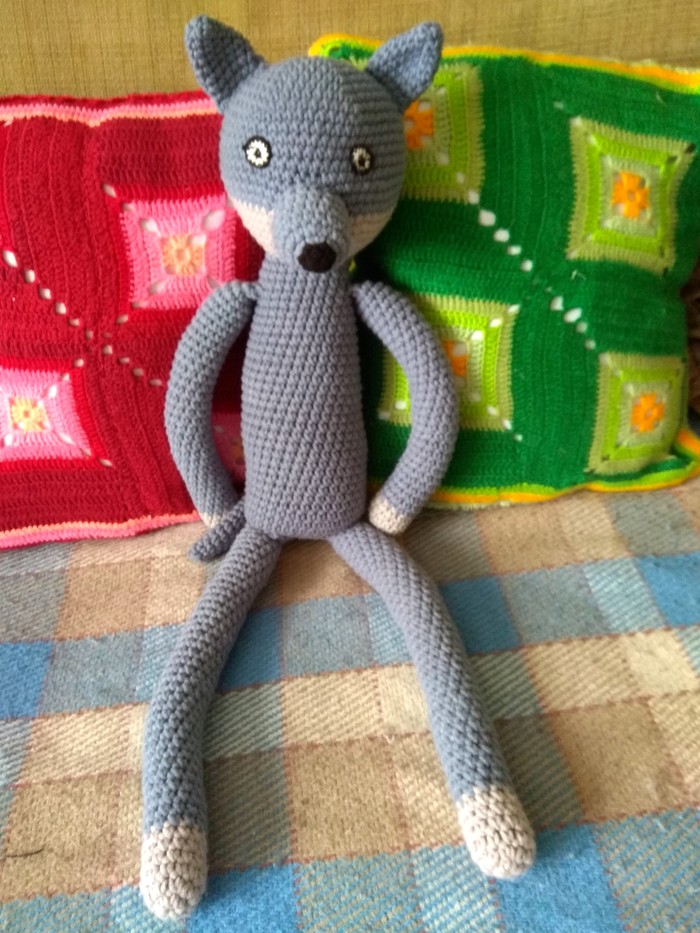 Waldemar. - My, Friday tag is mine, Knitted toys, Wolf, PHOTOSESSION, Crochet, Longpost