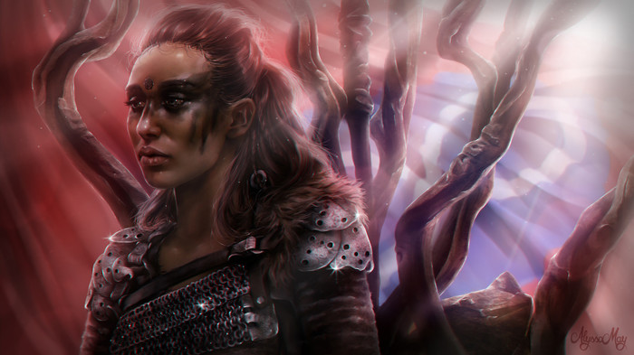 Lexa - Fan art, Digital drawing, Serials, Video, Hundred TV series