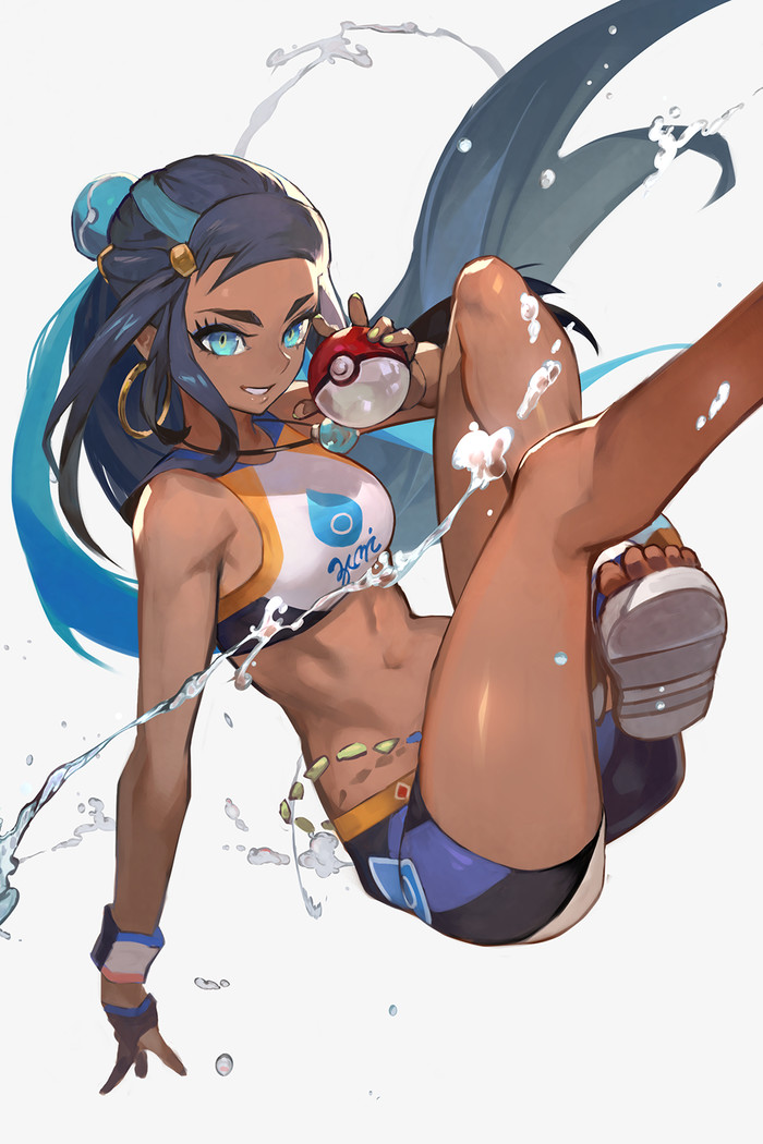 Anime Art - Аниме, Anime Art, Покемоны, Lack, Pokemon Sword and Shield, Nessa