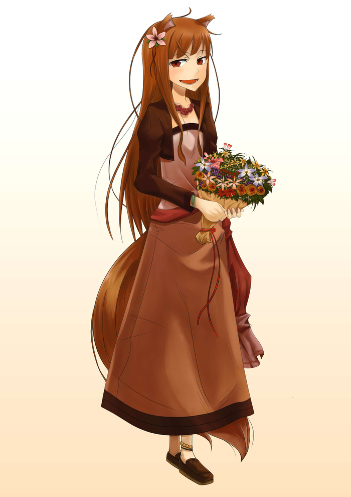   Anime Art, , Holo, Spice and Wolf, Trident, Dobutsu
