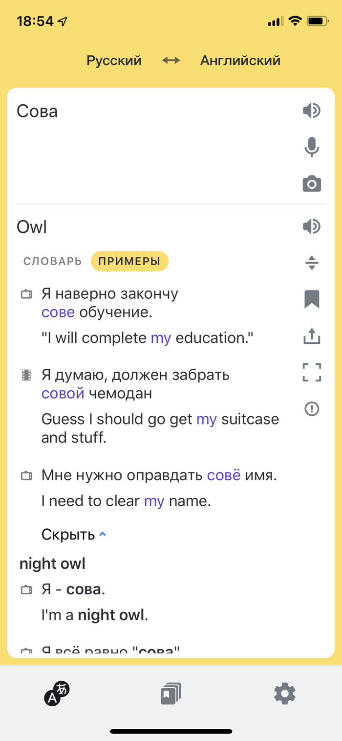 Your name - My, Yandex translate, Owl, Translation, Longpost