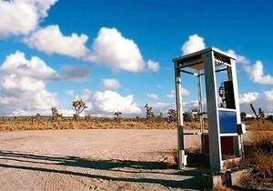 Phone booth in Mojave - Desert, Telephone, Phone station, California, Mojave