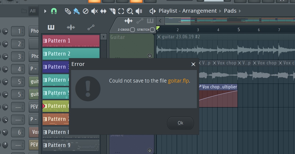 Не сохранил проект в fl studio 20