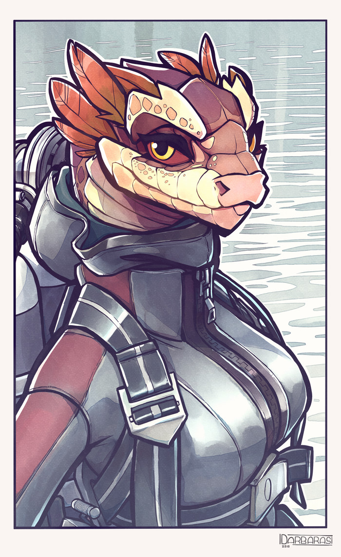 Helena Unhooded - Furry, Furry art, Furry scalie, Furry snake, Scuba Diver, Scuba, Scubadive, Darbaras