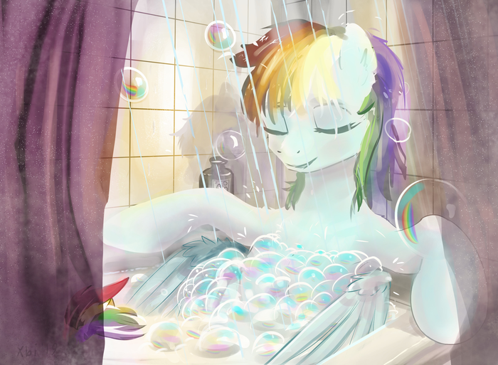 Rainbow Bath My Little Pony, Rainbow Dash,  , , , , , Xbi