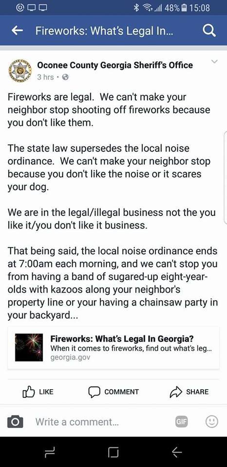 Sheriff shares advice on how to deal with noisy neighbors - My, Police, Me, Protects, USA, Fireworks, Tag