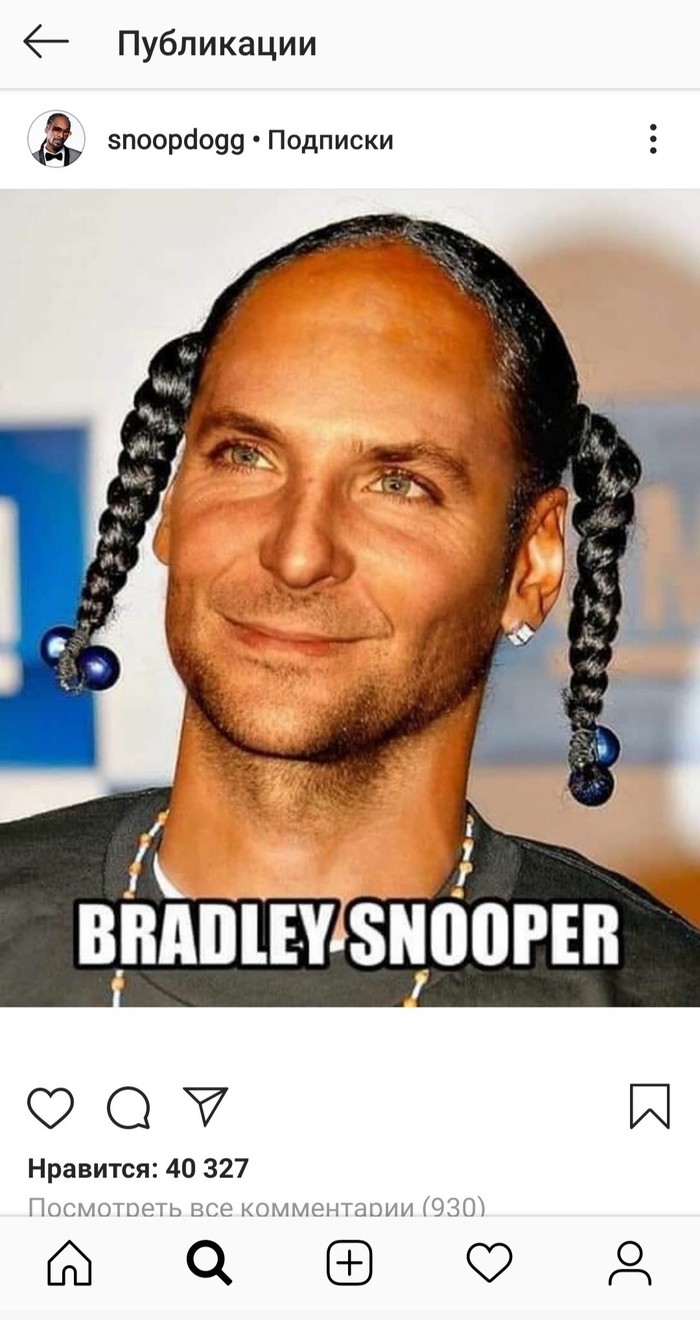 Bradley - Humor, Bradley Cooper, Snoop dogg, Instagram