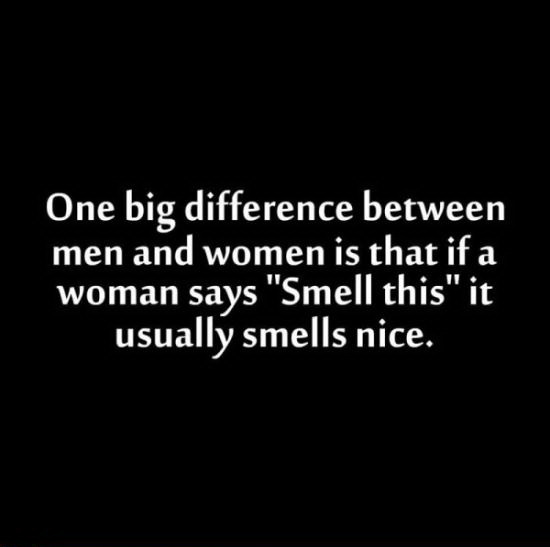 Noticed right - The male, Female, , Smell, Gender issues, Picture with text, Men, Women, Differences
