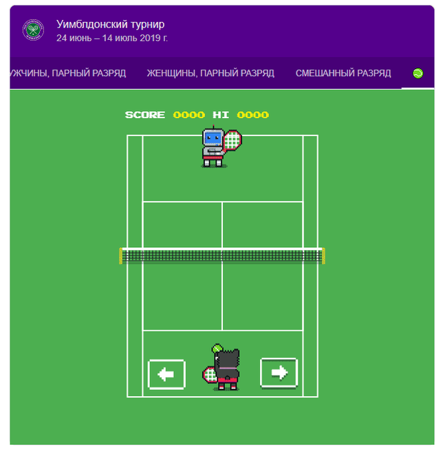 Google Easter Egg: Let's Play Tennis - Tennis, Пасхалка, Longpost