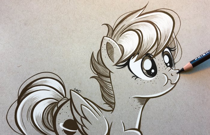 Different Reactions To The Boop - My little pony, Original character, Apogee, Boop, Pencil