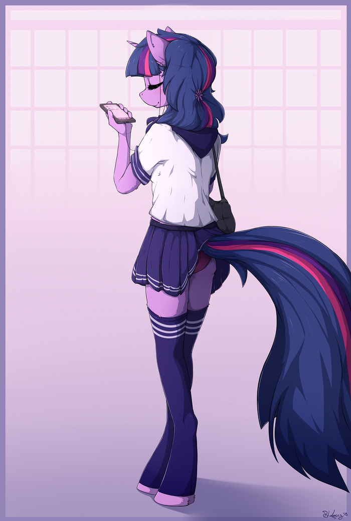 School Girl Sparkle - My little pony, Twilight sparkle, Anthro, MLP Edge, Blackkaries