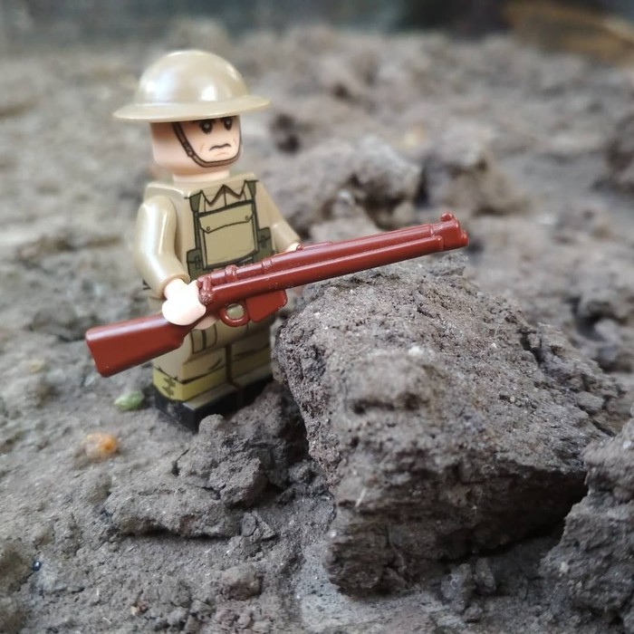 British soldier with a Lee-Enfield rifle. - My, Lego, , The Second World War