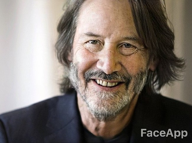 Keanu Reeves in old age - Keanu Reeves, Faceapp, Old age, Cyberpunk 2077, Johnny Silverhand