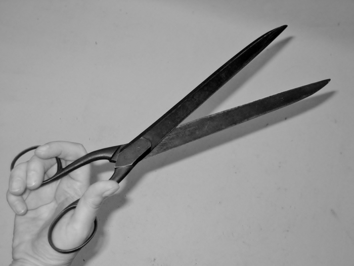 Antique scissors 30 centimeters - My, Antiques, Scissors, The photo, Longpost